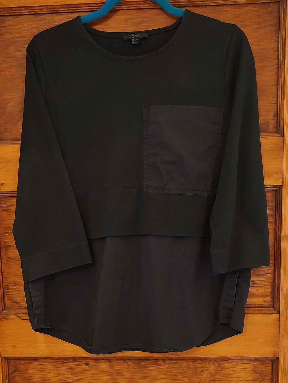 COS Black Layered Pocket Blouse